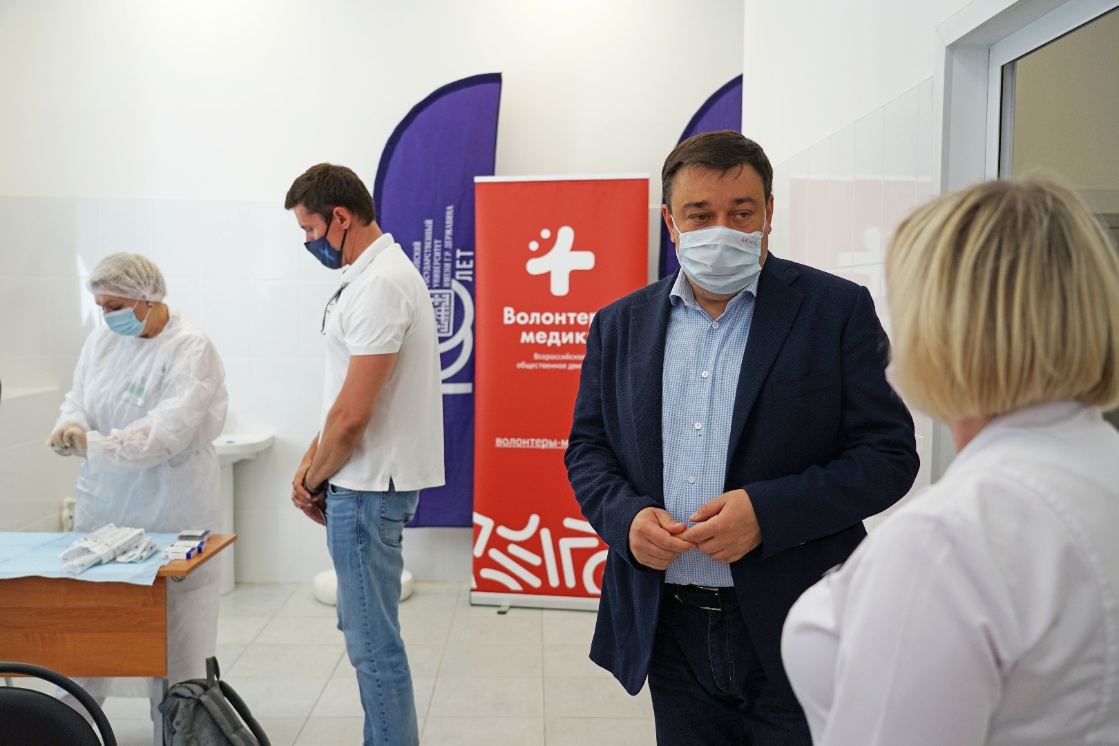Изображение новости: В ТГУ открылся первый в регионе на базе университета пункт вакцинации от коронавируса