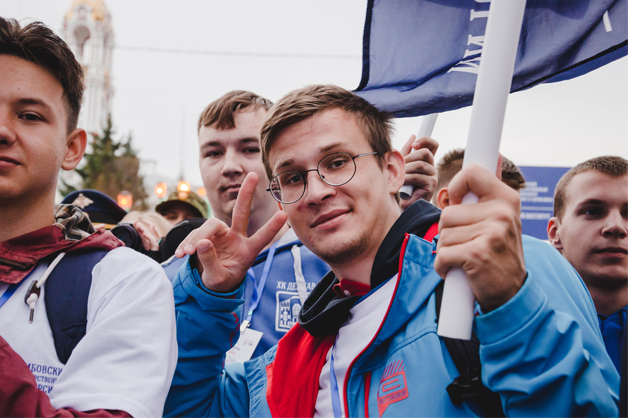 Изображение новости: Первокурсники Державинского университета – участники Парада российского студенчества 2019
