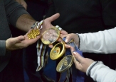 Изображение Знаменитая лыжница Елена Вяльбе посетила Музей спорта при спортивном клубе Державинского университета