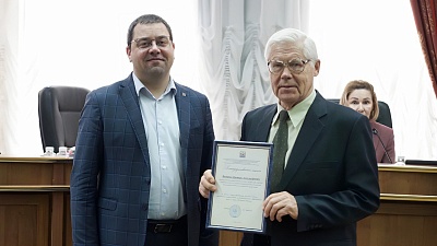 Изображение Заслуженный деятель науки РФ, профессор Державинского Виктор Фёдоров отмечает 80-летний юбилей
